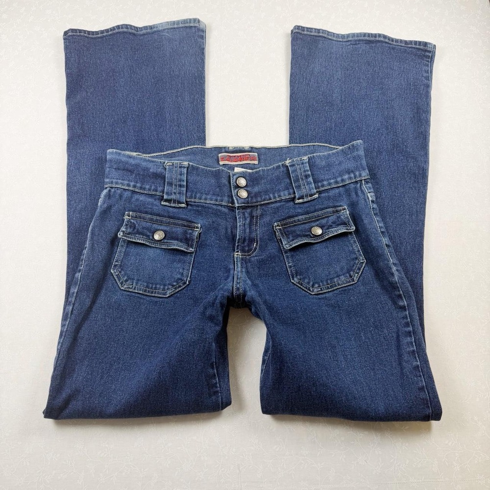 Vintage 90's Cavaricci Dark Wash Flare Jeans — Size 9
